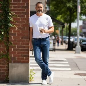 Levis 505 Jeans Mens 38x34 Blue Regular Fit Denim Pants